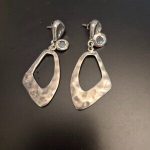 Vintage C&H Chaplin Hollister Sterling Silver Modernist Earrings